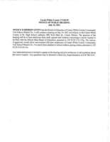 Notice of Public Hearing
